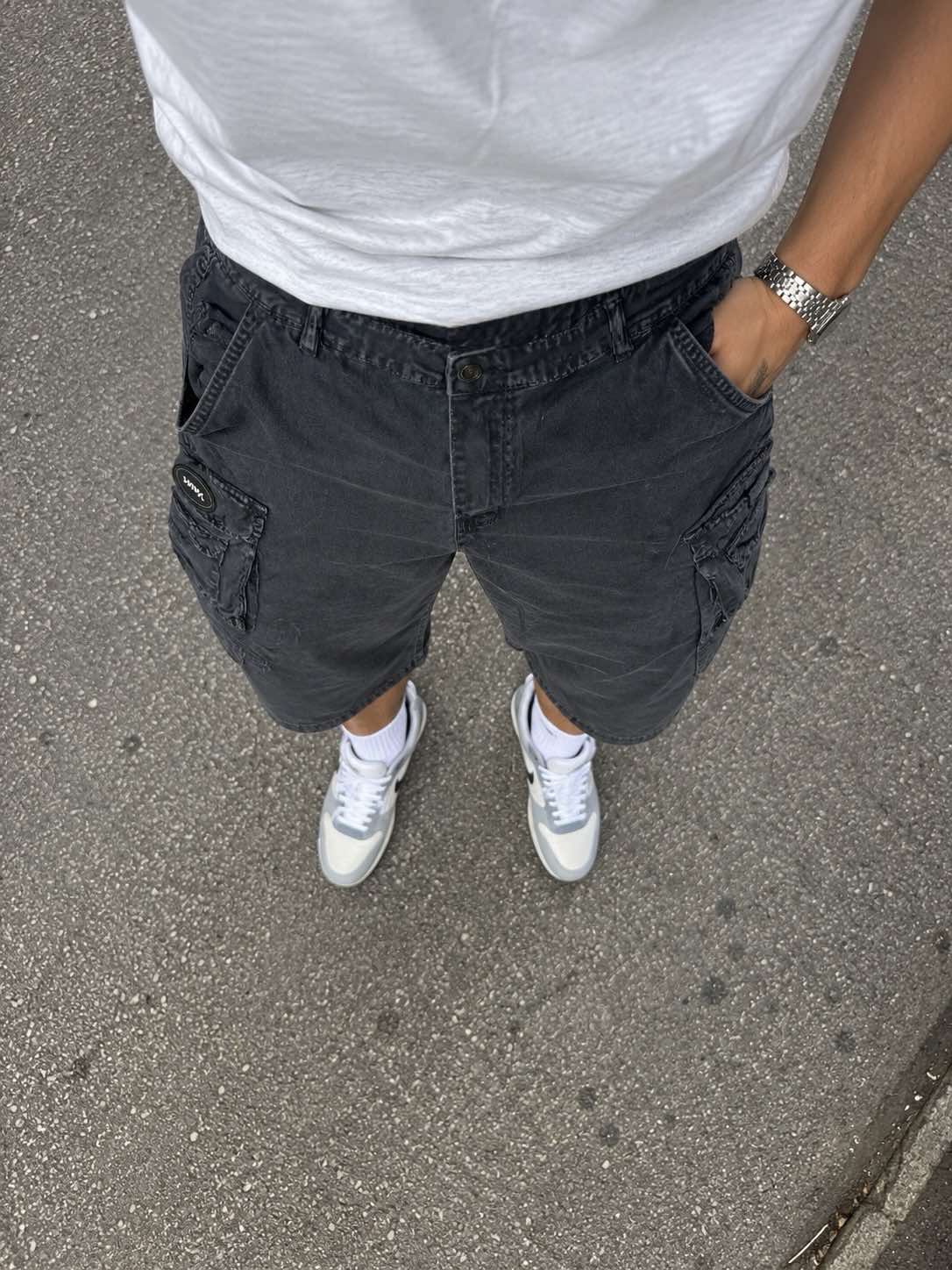 Jean cargo shorts - regular fit