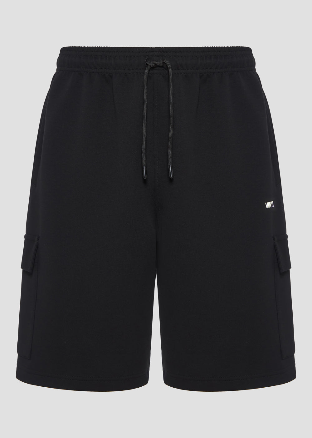 technical fleece cargo shorts black - relaxed fit