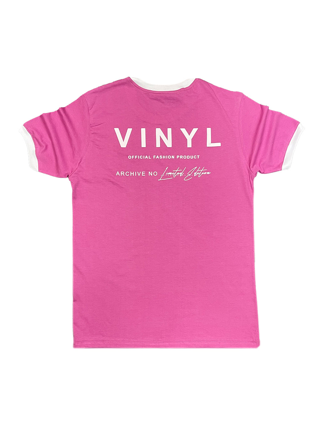 Vinyl shirt with pink print cotton regular fit for men