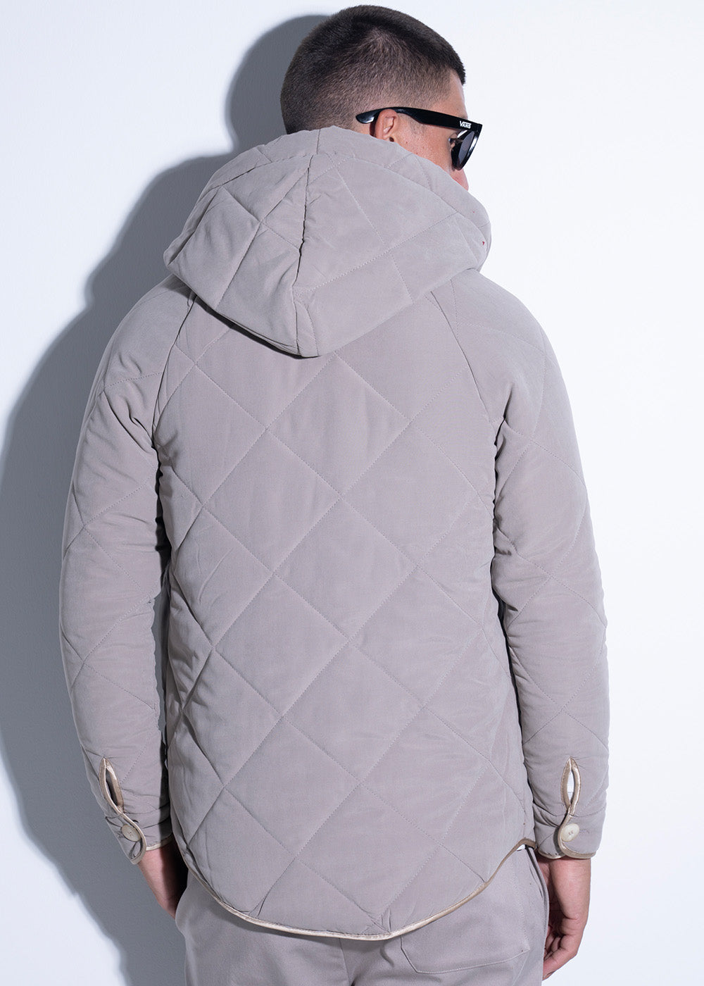 Vinyl μπουφαν μπεζ polyester regular fit ανδρικο