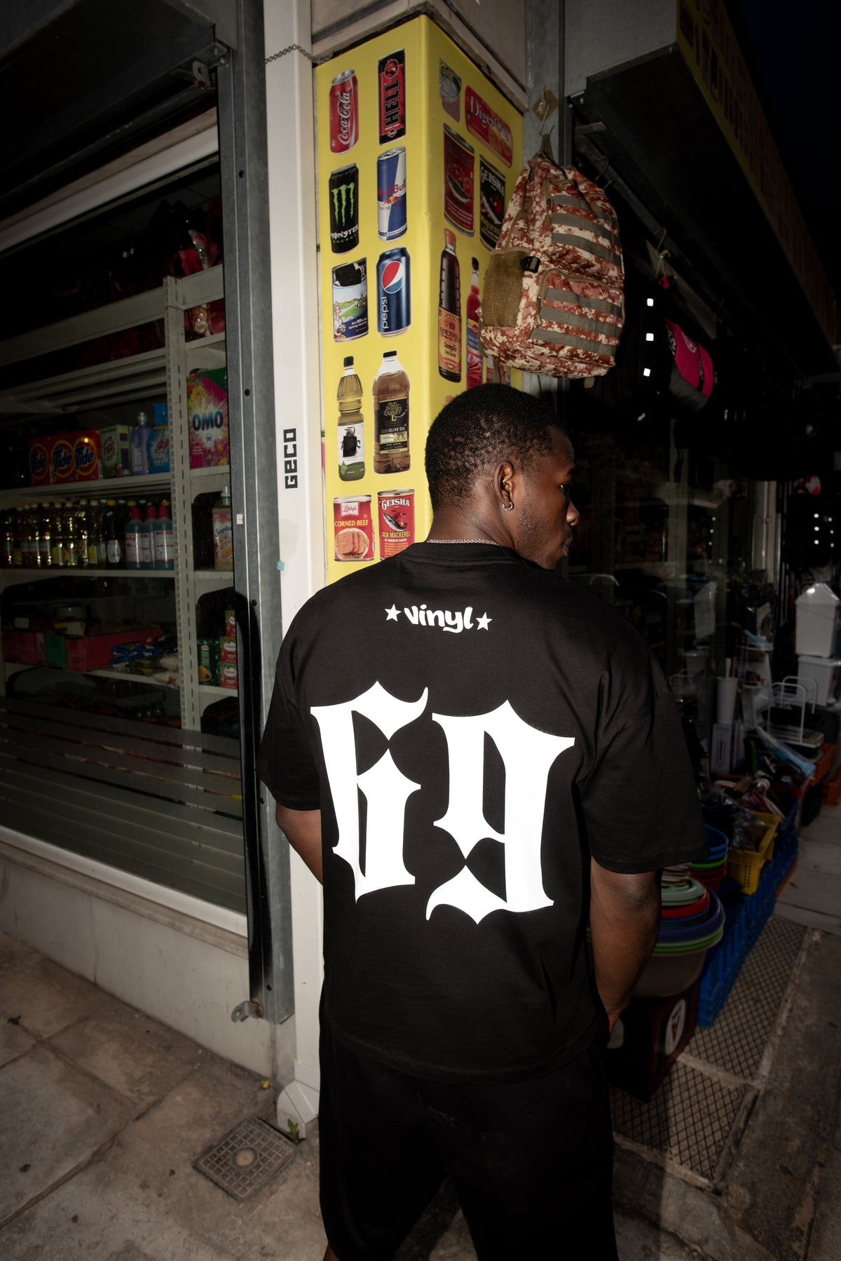 Flow district t-shirt black - oversized fit