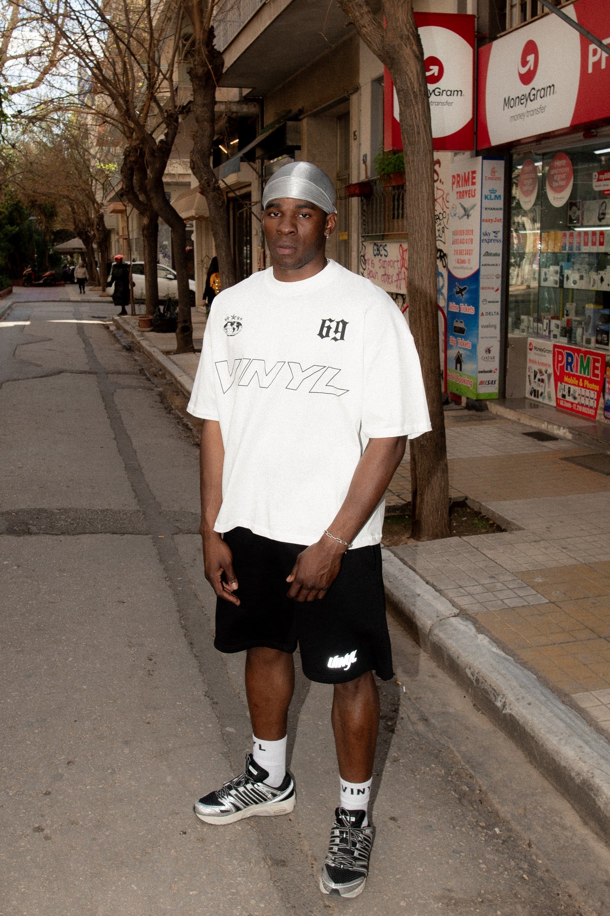 Flow district t-shirt white - oversized fit