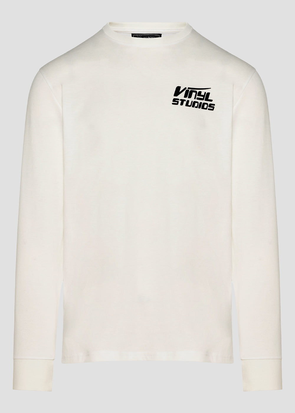 Vinyl white t-shirt with print cotton regular fit - urban flow tee