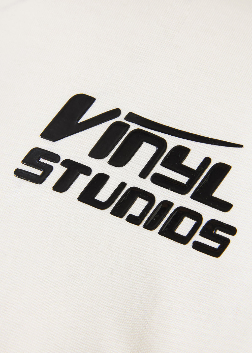 Vinyl μπλουζα λευκη με τυπωμα cotton regular fit - urban flow tee