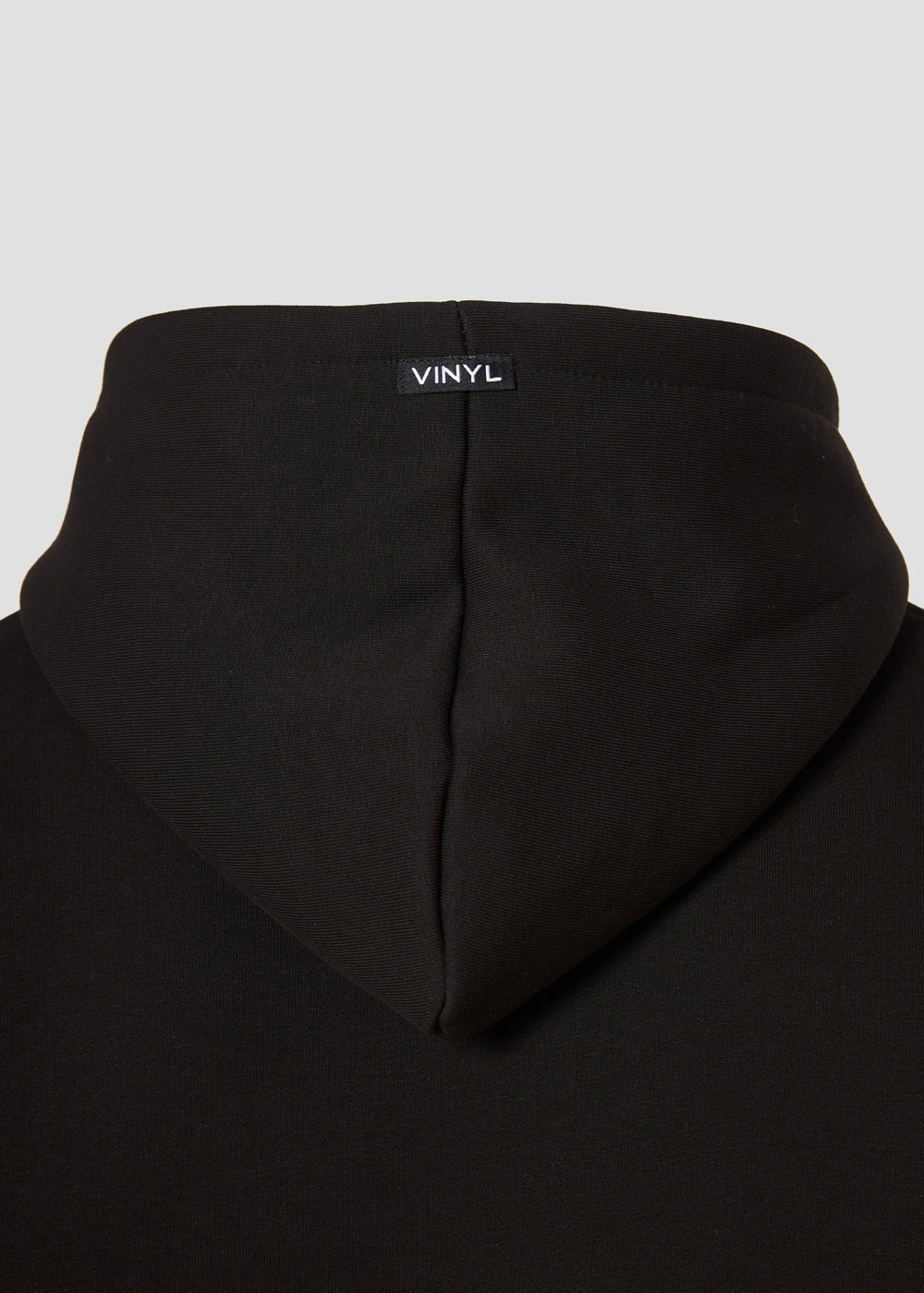 Vinyl sweatshirt black with print cotton regular fit - iconic sleeve hoodie