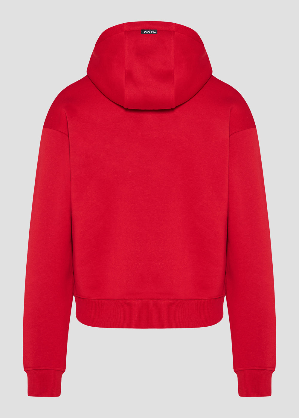 Vinyl φουτερ κοκκινο cotton oversized - emblem hoodie