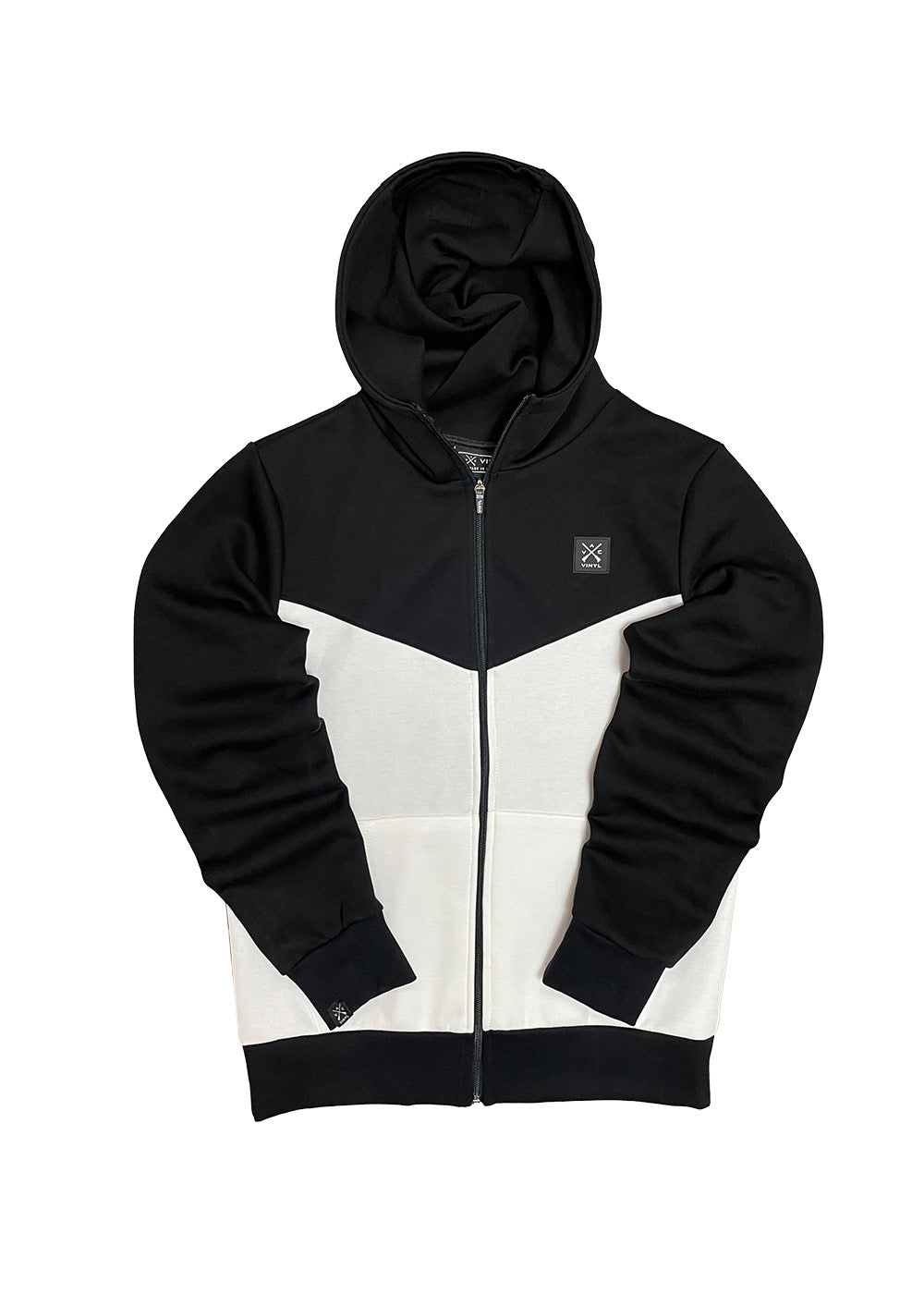 Vinyl technical sweatshirt white/black polyester regular fit men's