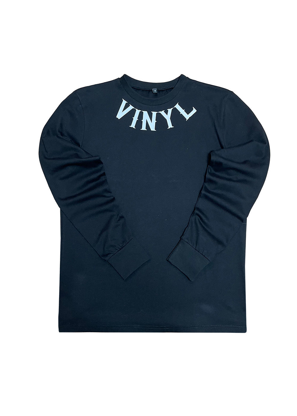 Vinyl black t-shirt with print cotton regular fit for men