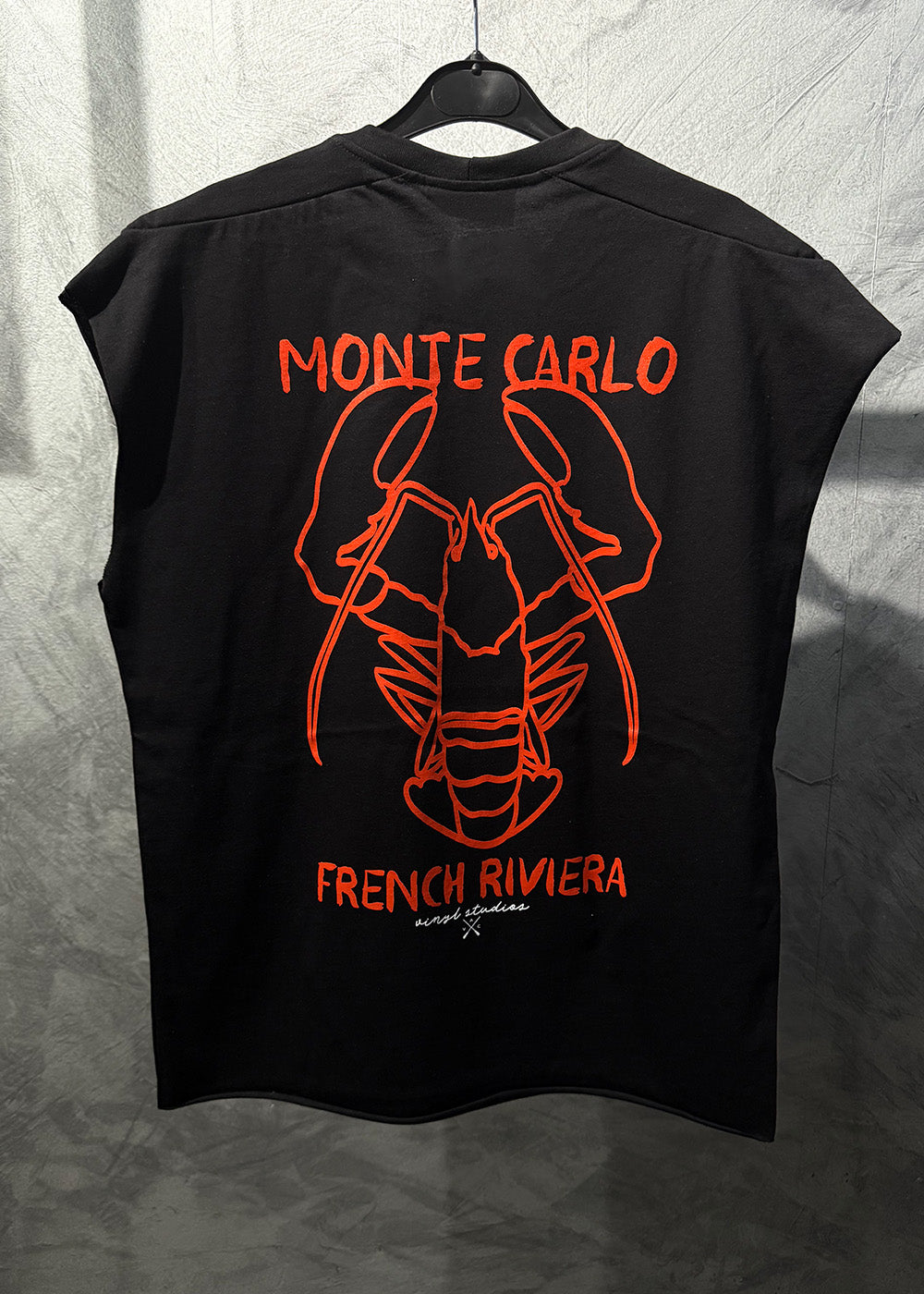 Vinyl sleeveless tee monte carlo black - oversized