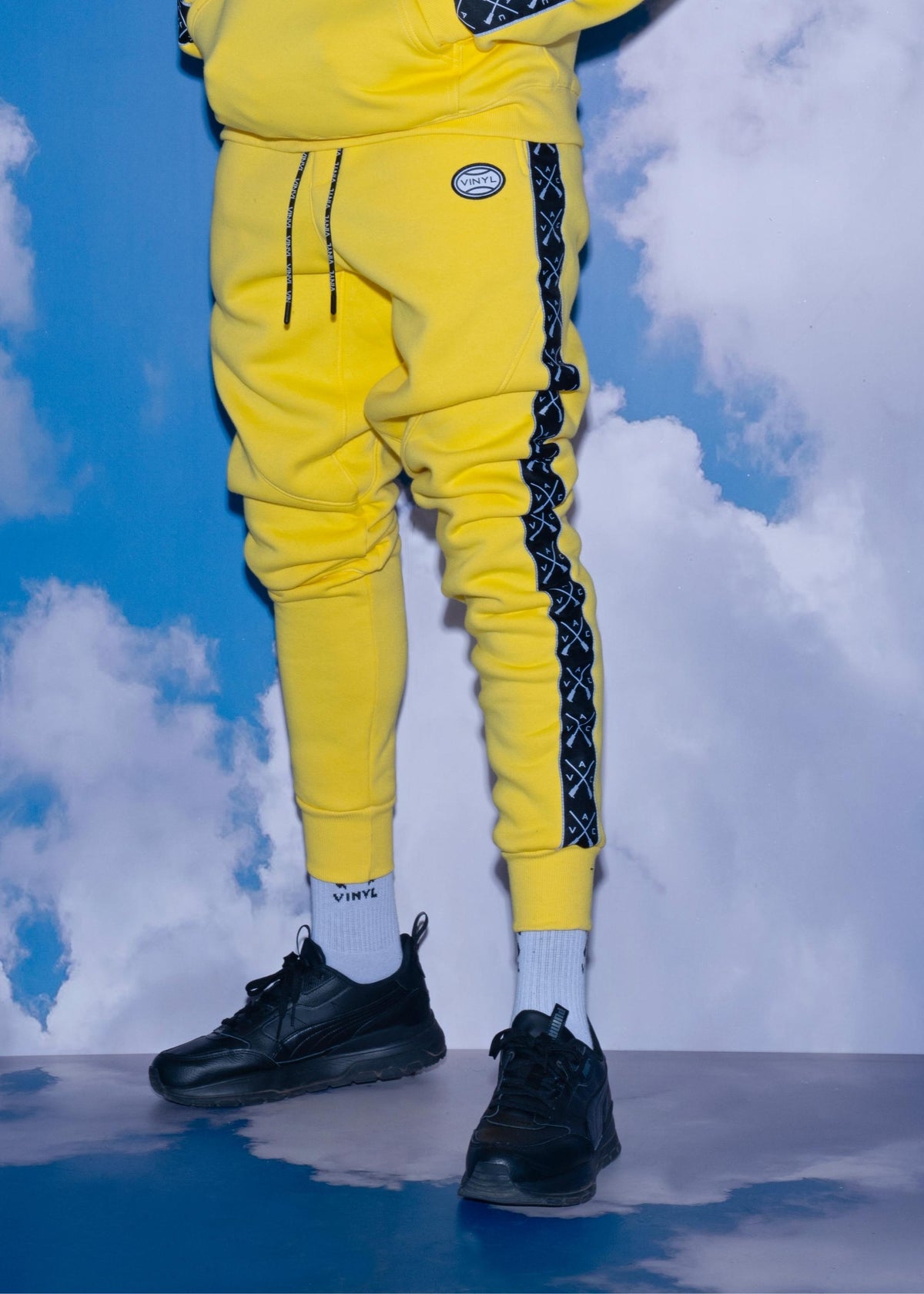 Vinyl φορμα με τρεσα κιτρινη cotton regular fit ανδρικη
