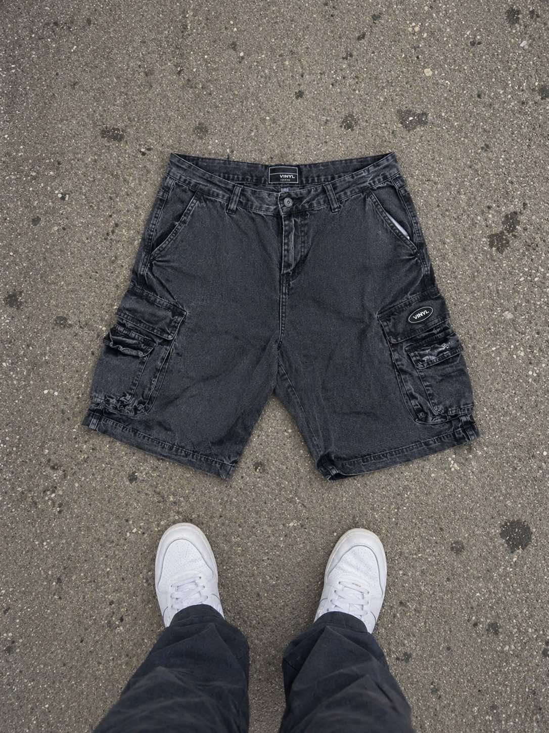 Jean cargo shorts - regular fit