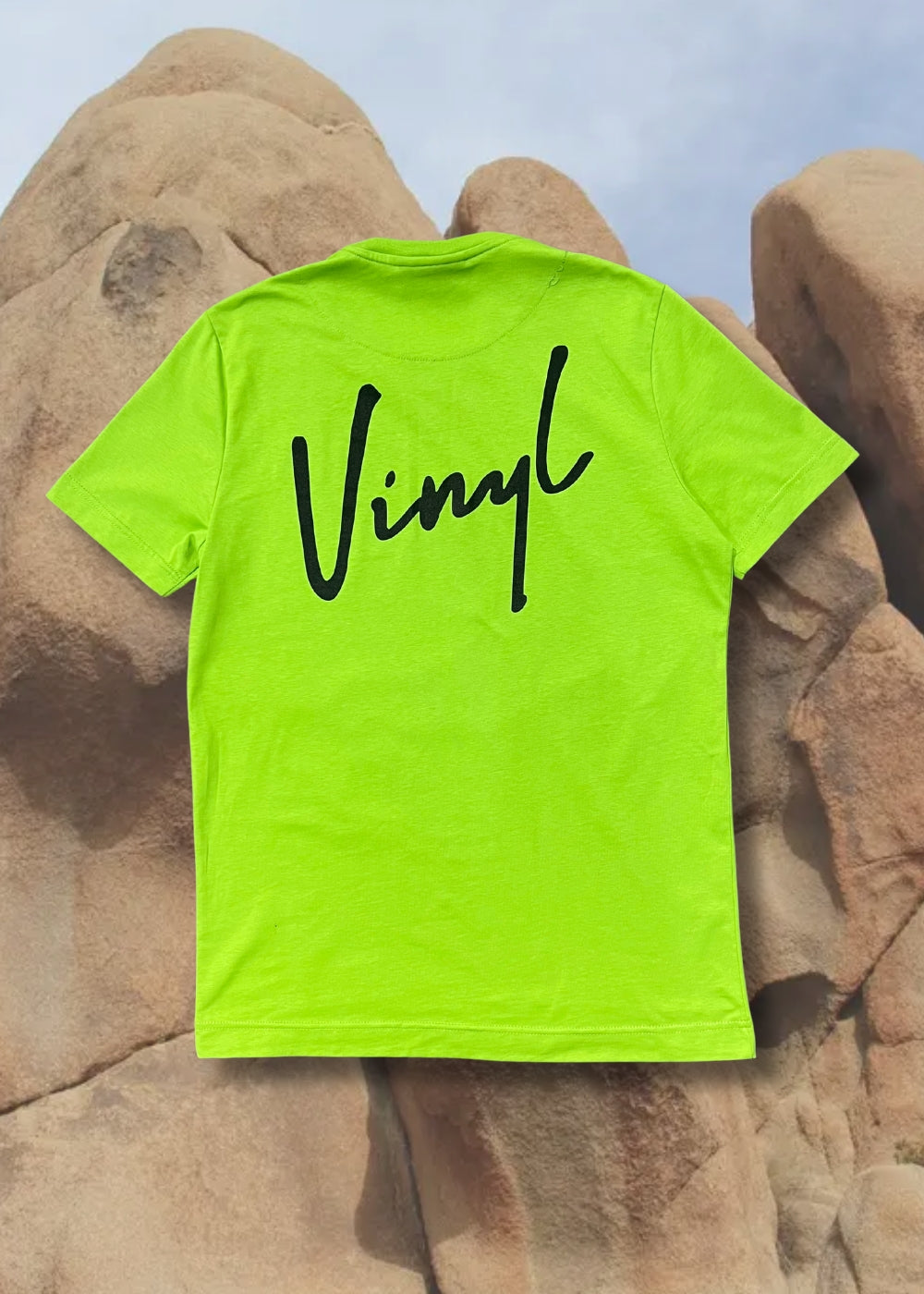 Vinyl μπλουζα με τυπωμα πρασινη cotton regular fit ανδρικη