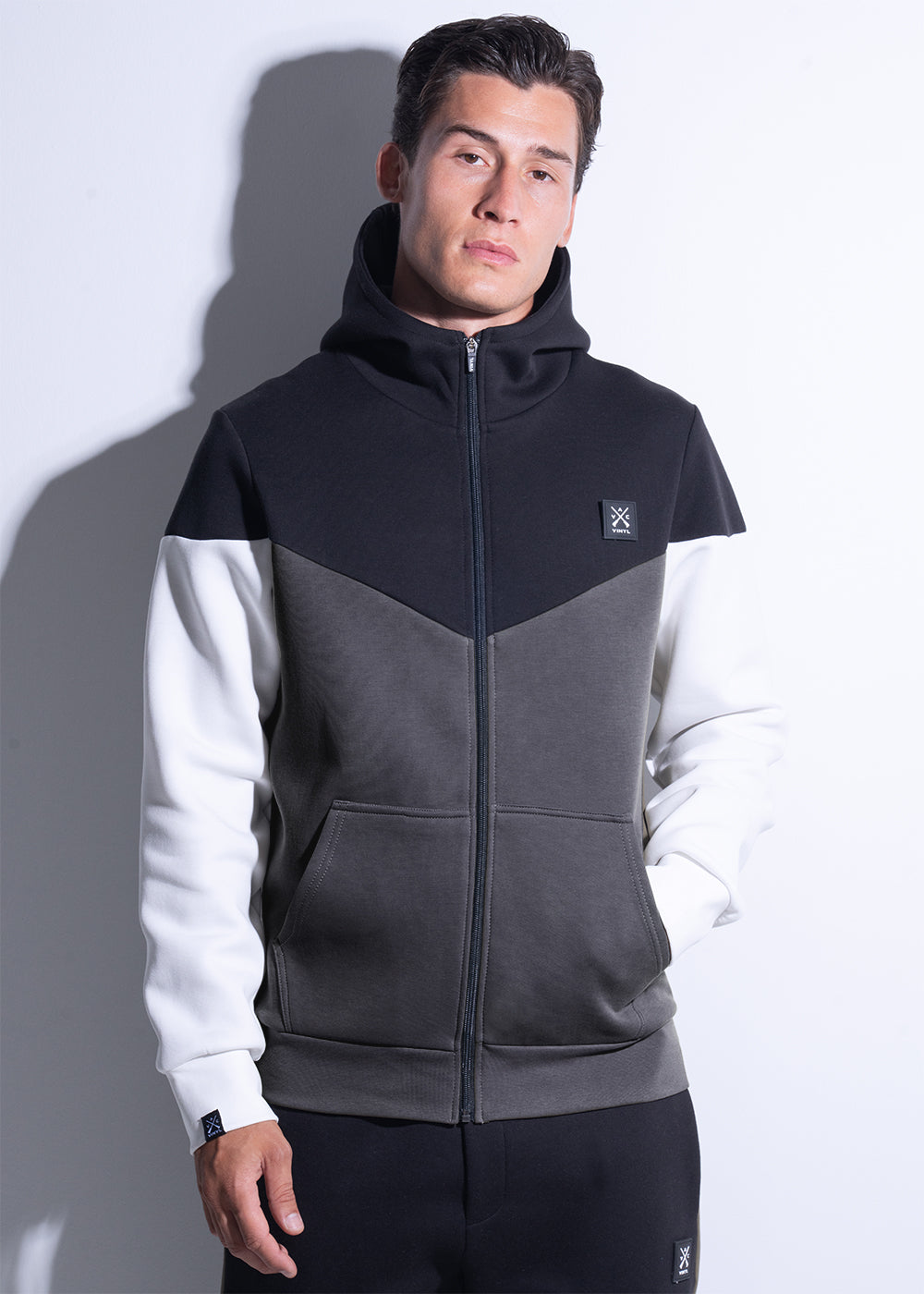 Vinyl jacket technical sweatshirt multicolor polyester regular fit - tech premium fabric multicolored jacket