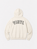 Graphic zipped hoodie white