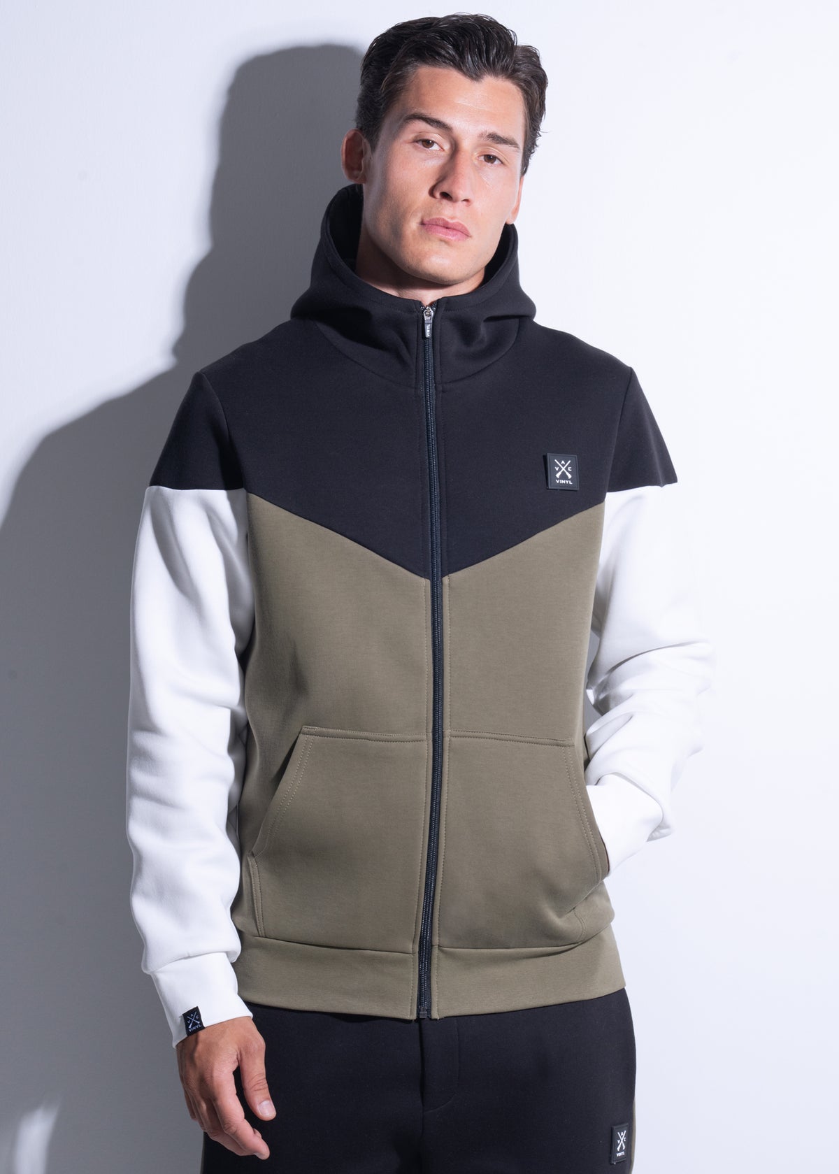 Vinyl jacket technical sweatshirt multicolor polyester regular fit - tech premium fabric multicolored jacket