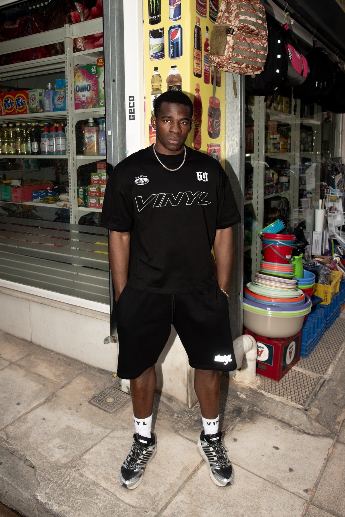 Flow district t-shirt black - oversized fit