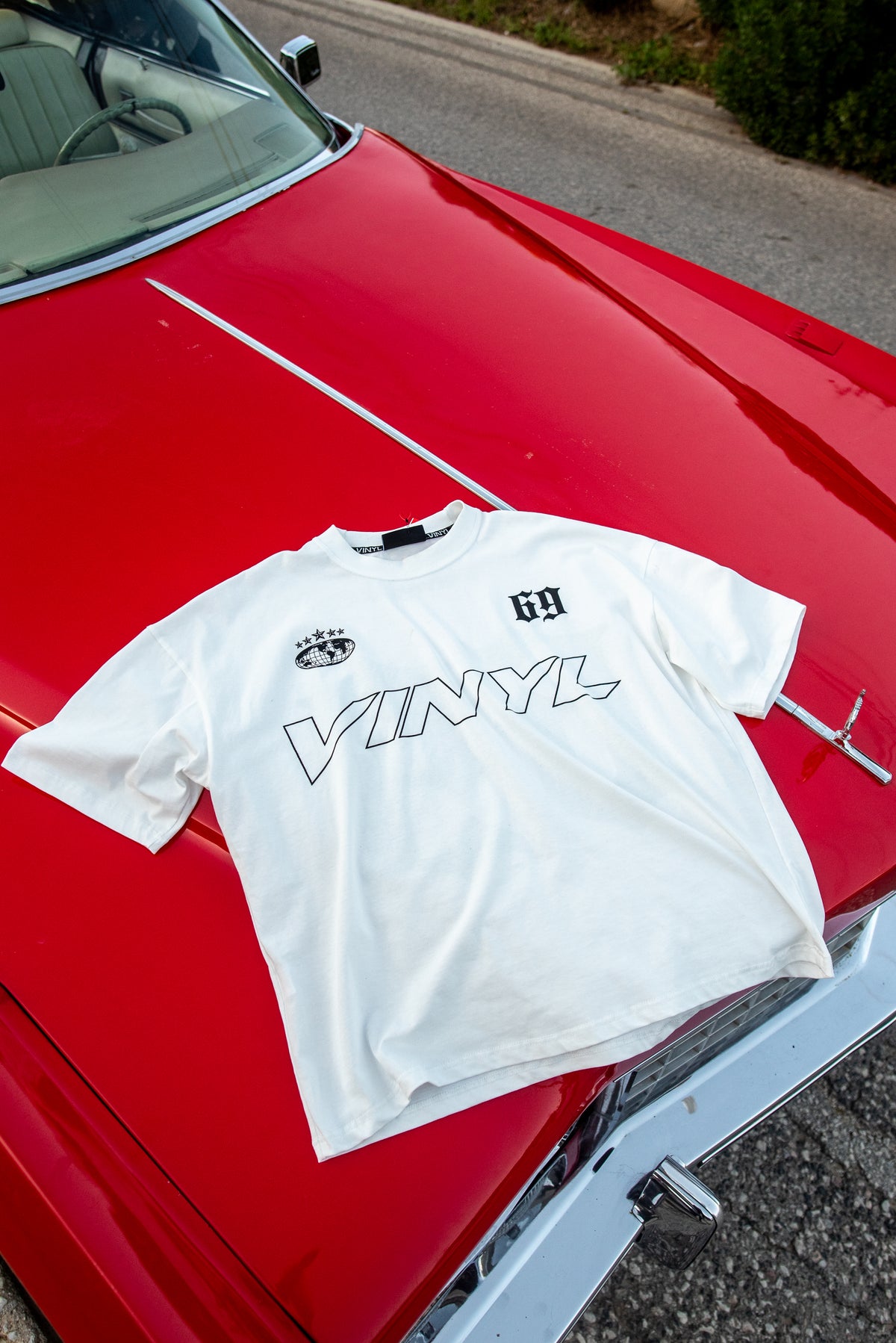 Flow district t-shirt white - oversized fit