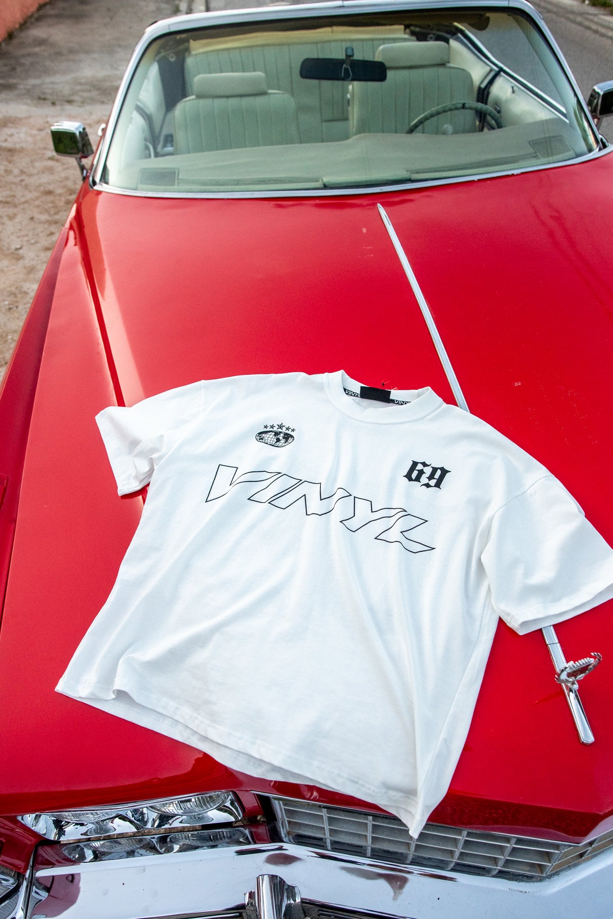 Flow district t-shirt white - oversized fit