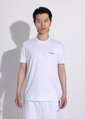 Vinyl μπλουζα με κέντημα λευκη cotton regular fit - needlecraft logo tee
