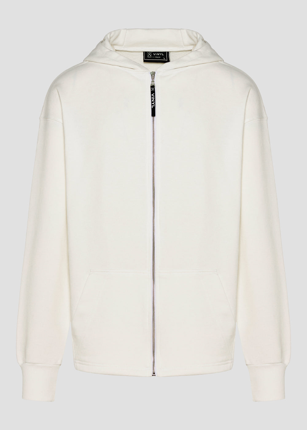 Vinyl jacket white premium cotton oversized - signature move jacket