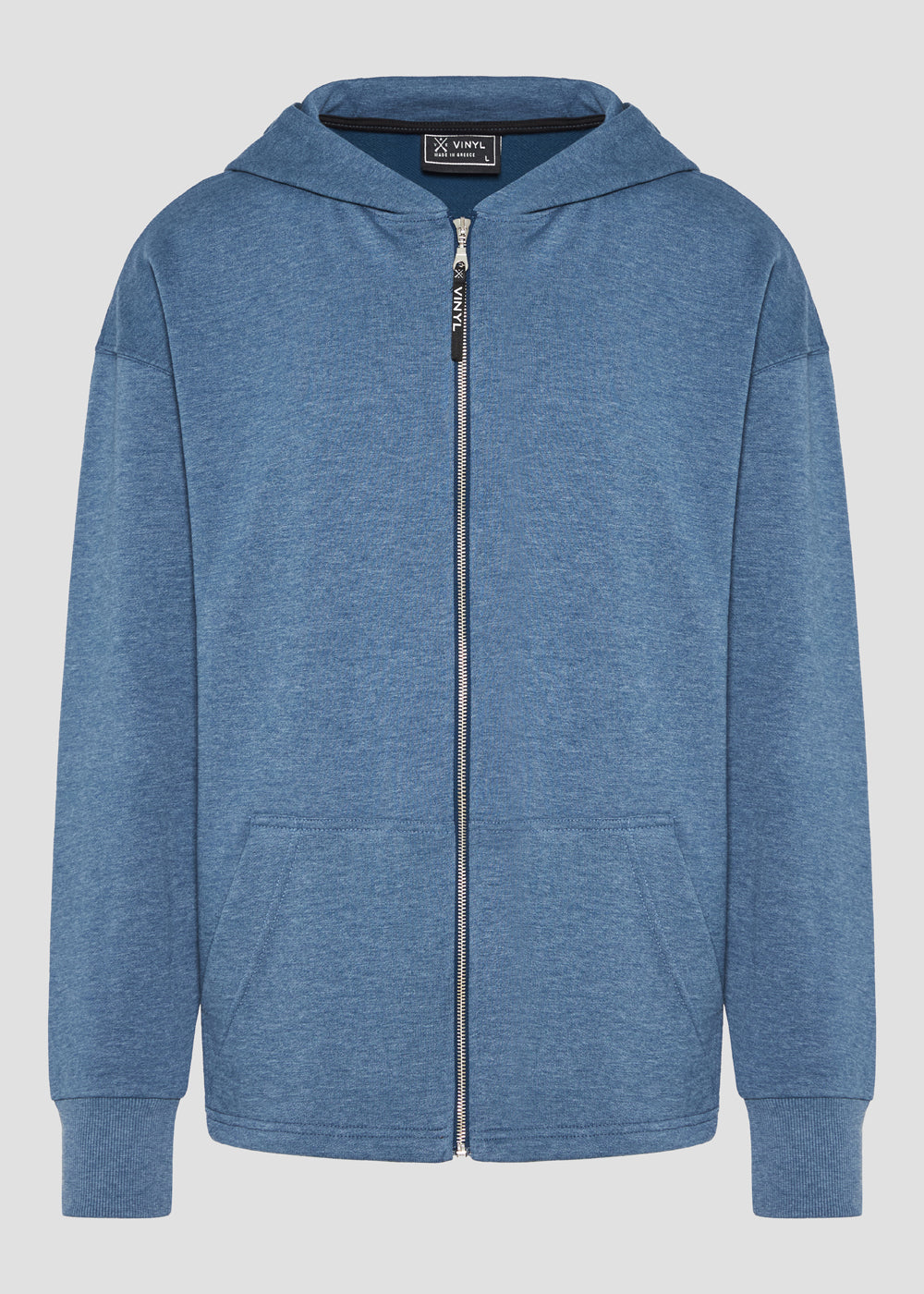 Vinyl jacket blue premium cotton oversized - signature move jacket
