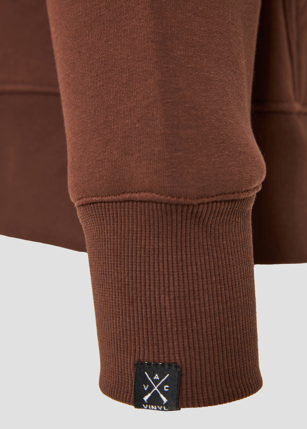 Vinyl brown cardigan with ripped trim cotton oversized - off duty zip hoodie