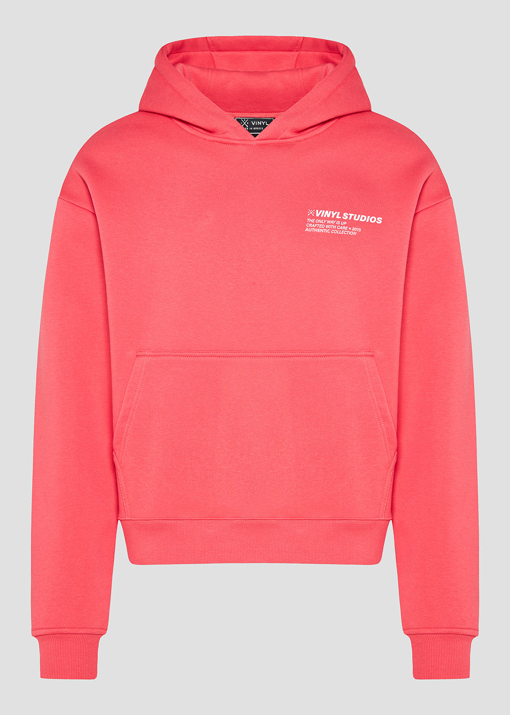 Vinyl sweatshirt pink with print cotton oversized - studios v legacy hoodie