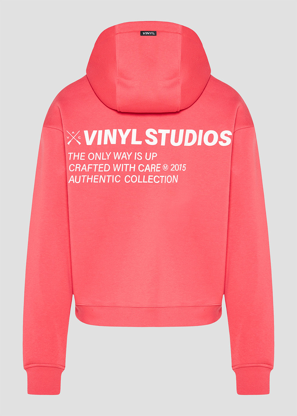 Vinyl sweatshirt pink with print cotton oversized - studios v legacy hoodie