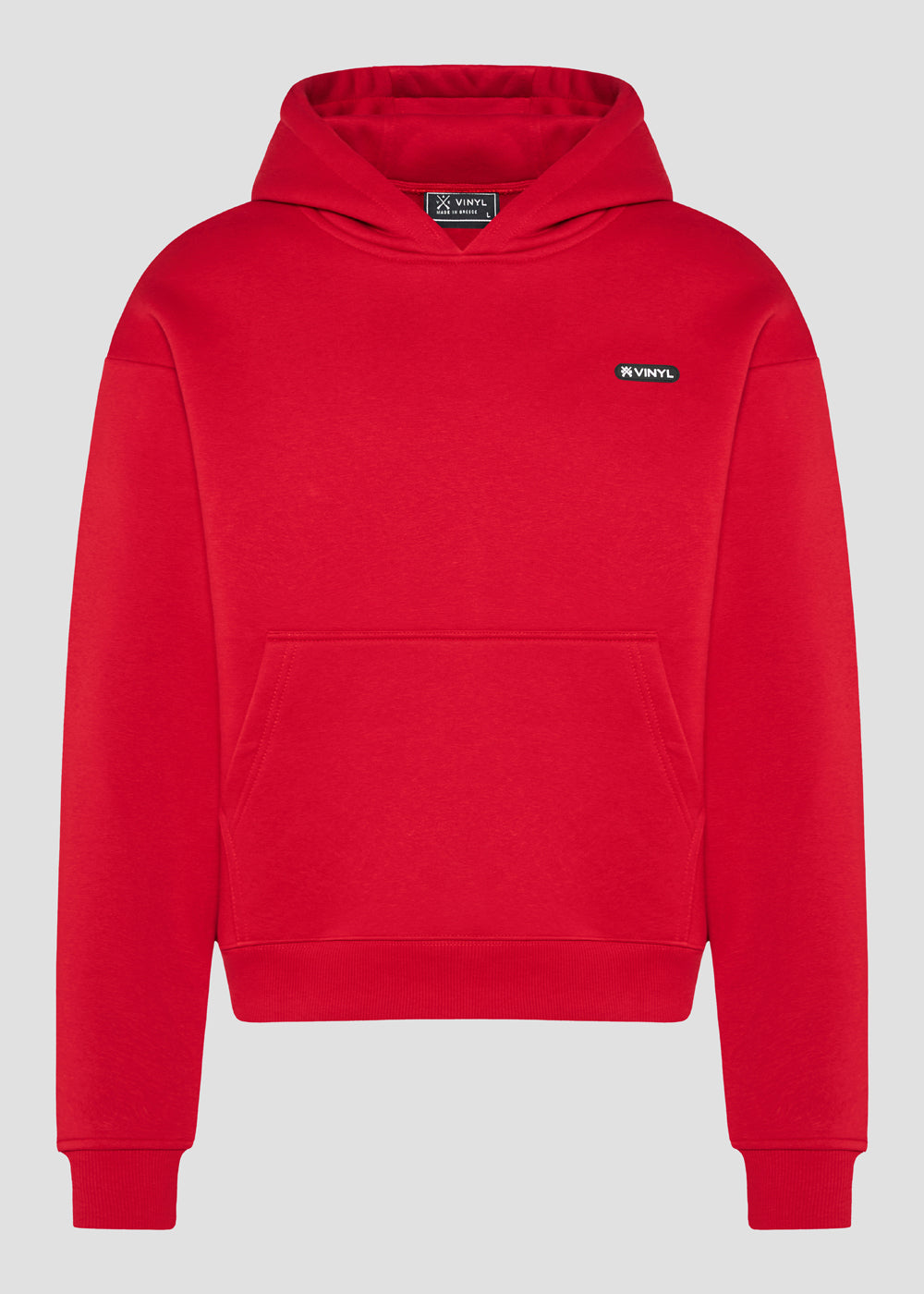 Vinyl σετ φορμας κοκκινο cotton oversized fit - emblem red set