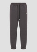 Vinyl sweatpants grey cotton relaxed fit - emblem sweatpants