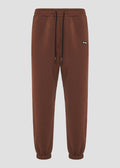 Vinyl φορμα παντελονι καφε cotton relaxed fit - emblem sweatpants