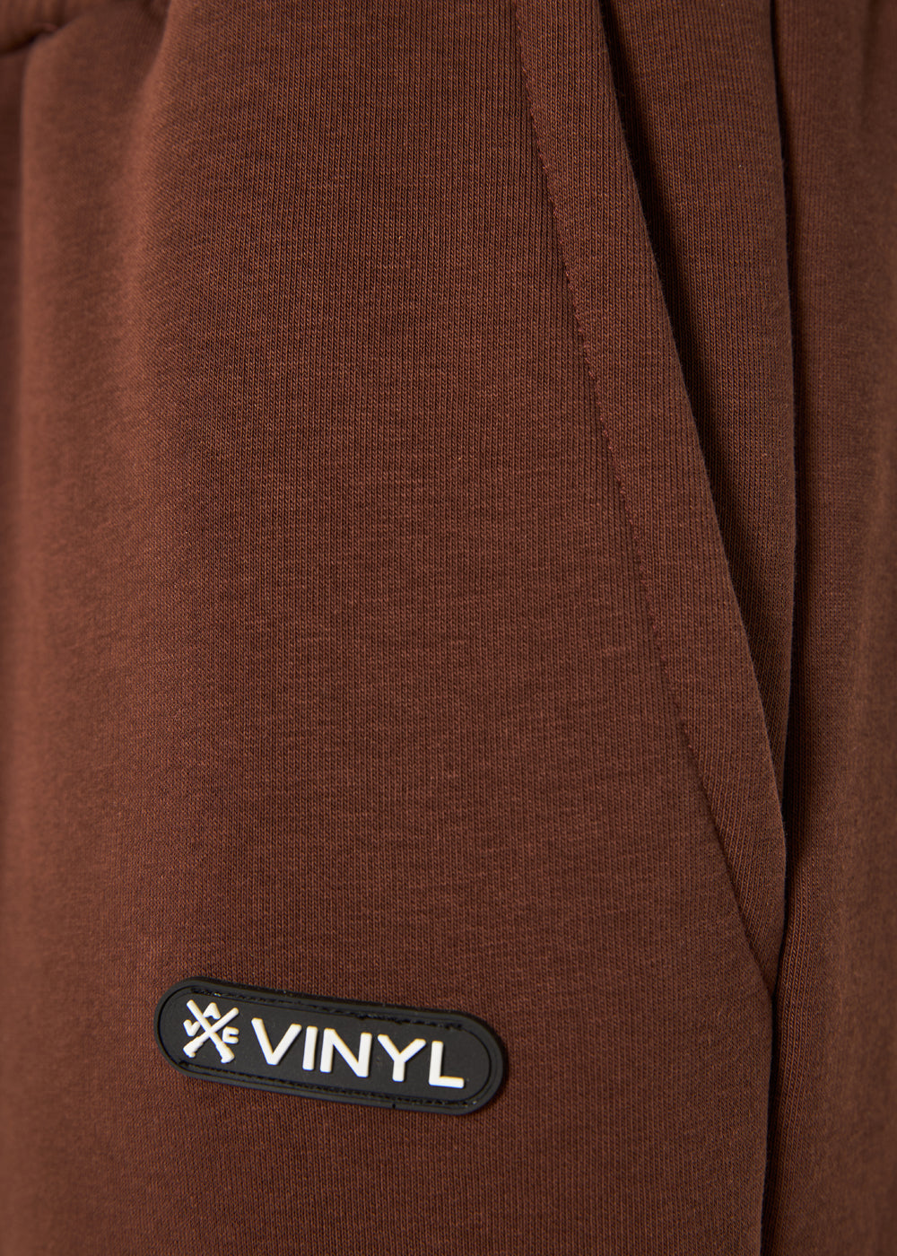 Vinyl σετ φορμας καφε cotton oversized fit - emblem brown set
