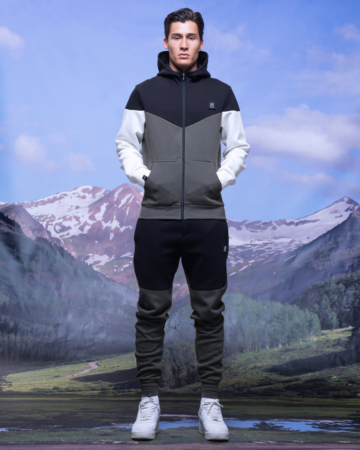 Vinyl jacket technical sweatshirt multicolor polyester regular fit - tech premium fabric multicolored jacket