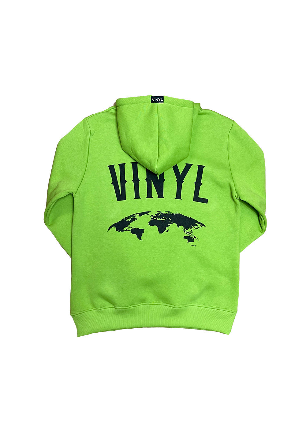 Vinyl sweatshirt with green print cotton regular fit for men