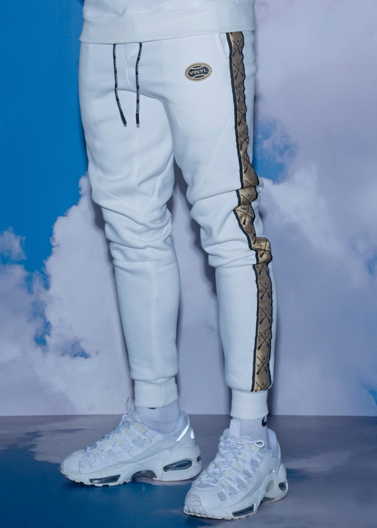 Vinyl φορμα με τυπωμα λευκη cotton regular fit ανδρικη