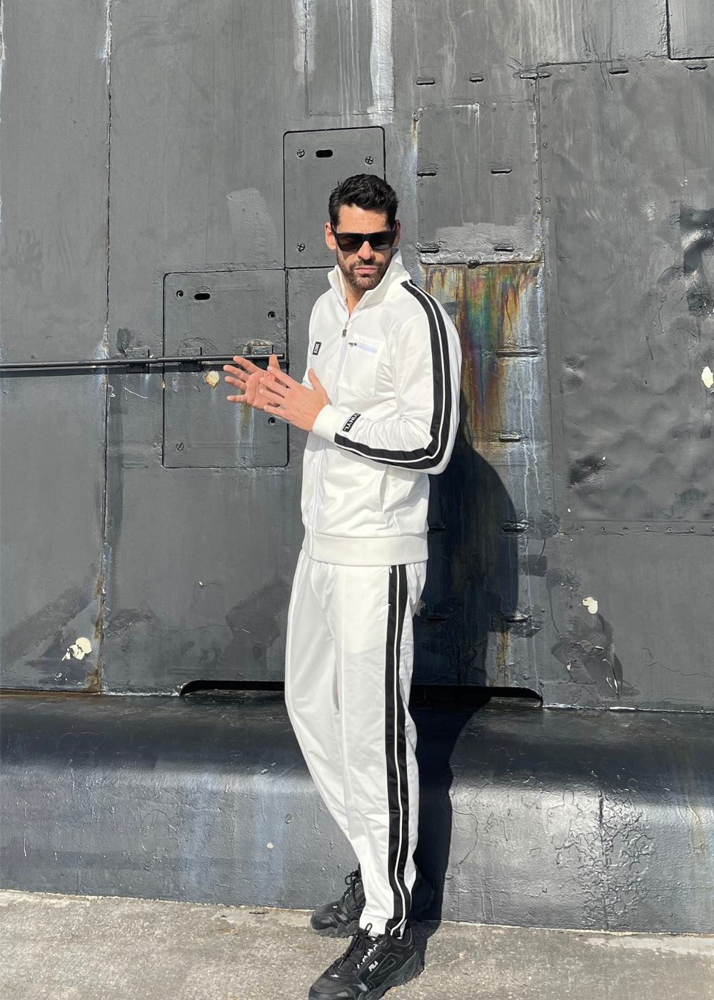 Vinyl φορμα λευκη polyester slim fit ανδρικη