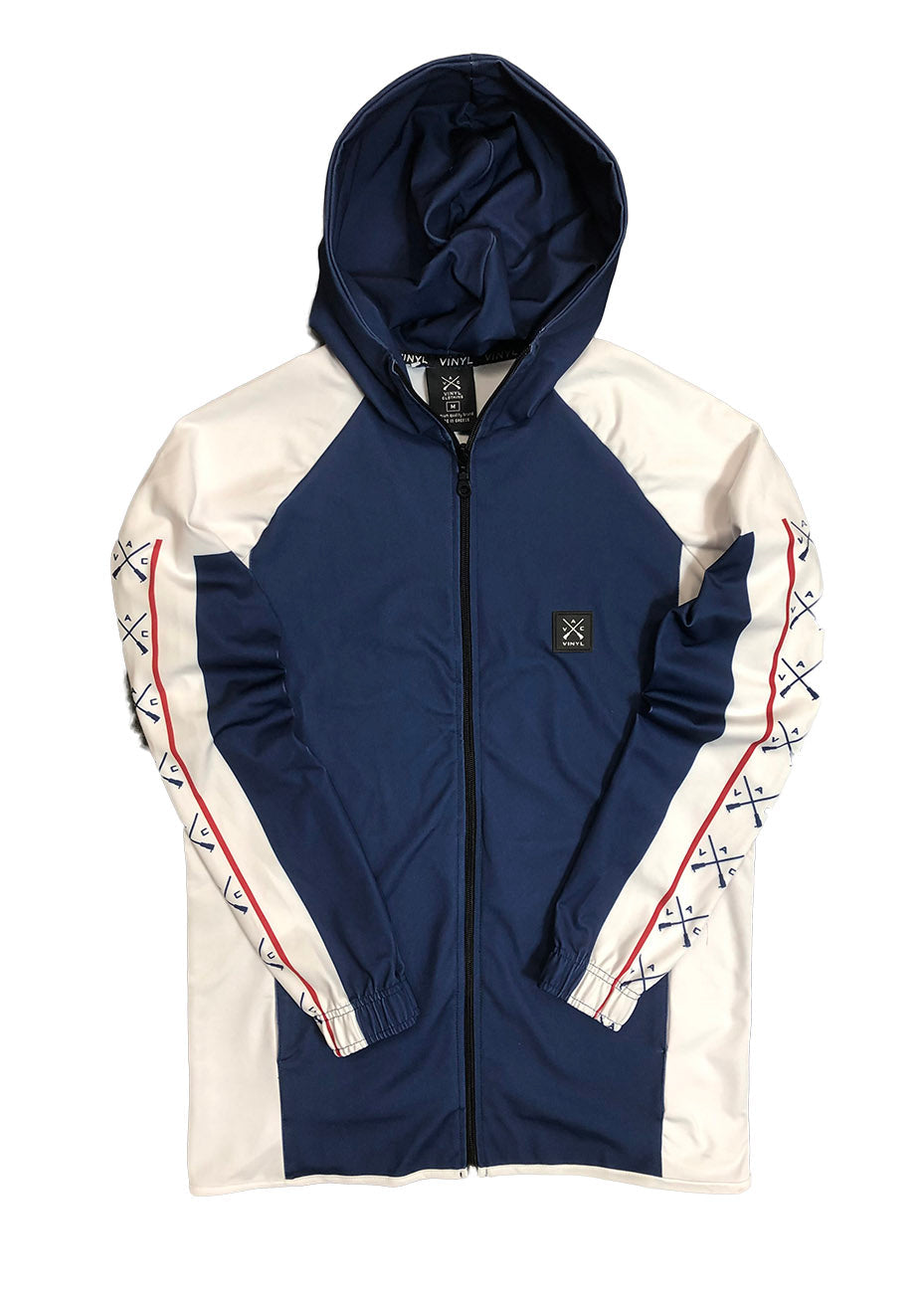 Vinyl ζακετα μπλε polyester regular fit ανδρικη