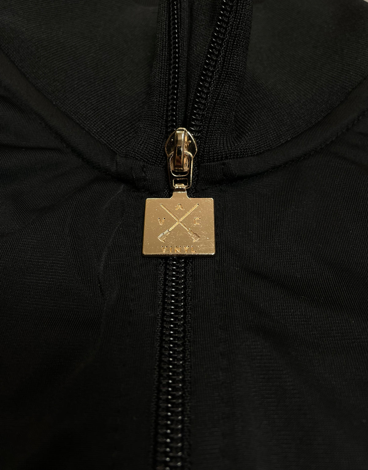 Vinyl ζακετα μαυρη polyester regular fit ανδρικη