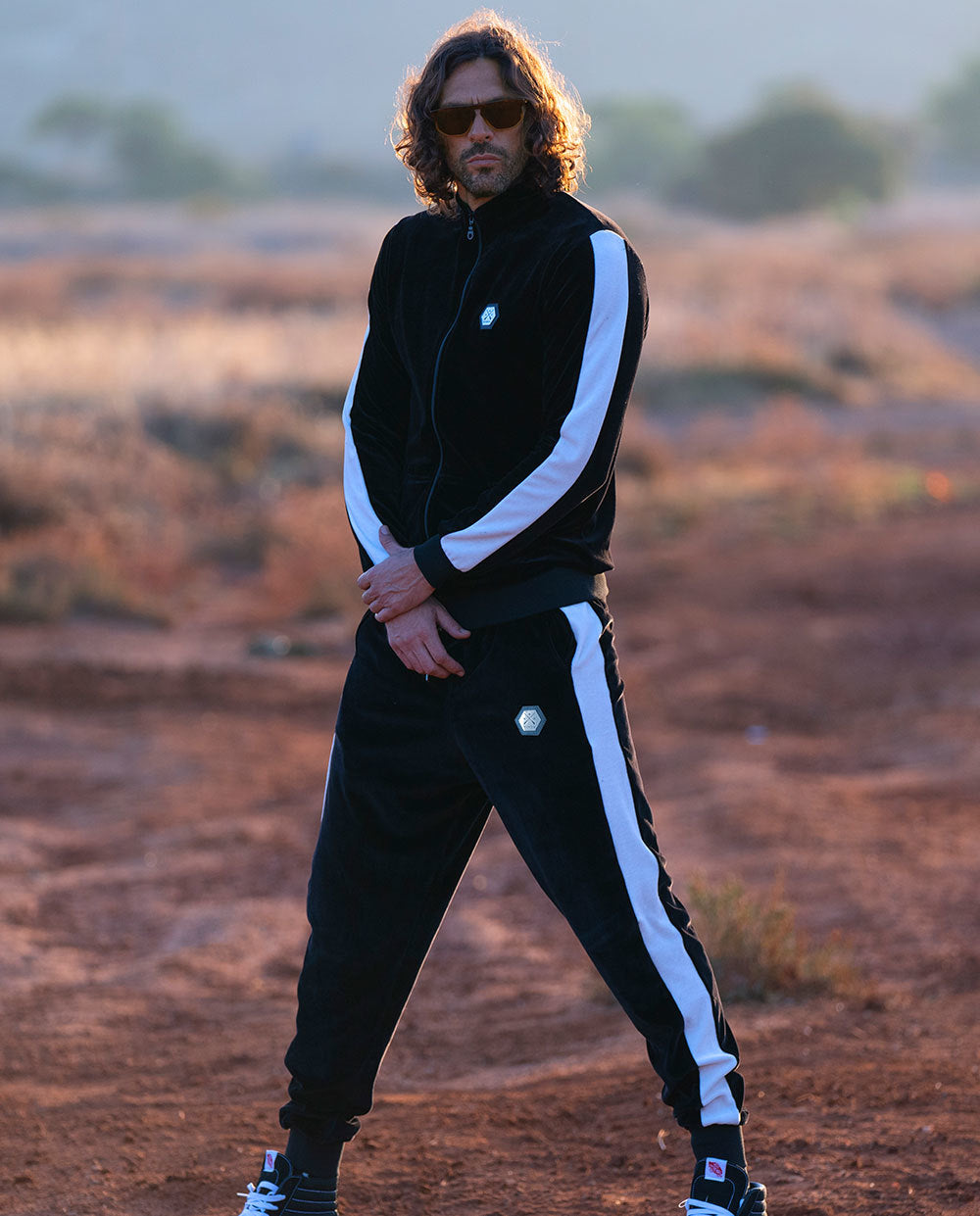Vinyl jacket black velvet regular fit men's