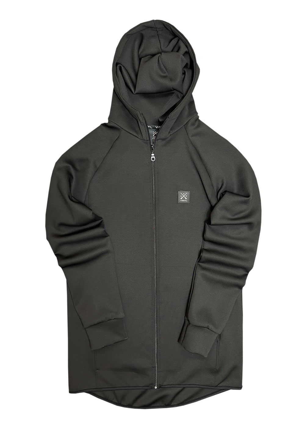 Vinyl jacket black polyester regular fit men's