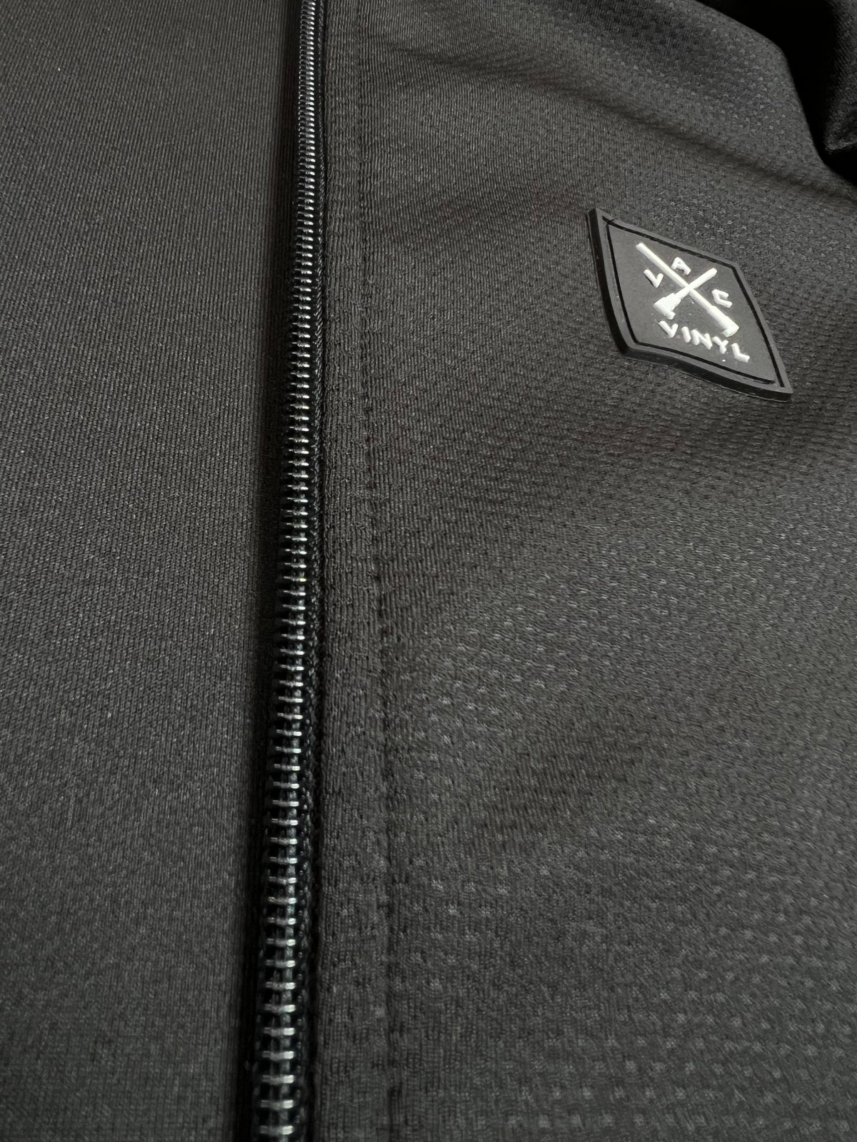 Vinyl jacket black polyester regular fit men's